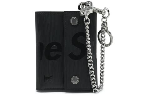 Louis Vuitton x Supreme Chain Wallet Epi Black 